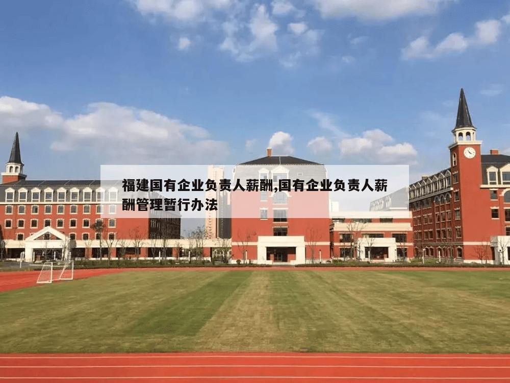 福建国有企业负责人薪酬,国有企业负责人薪酬管理暂行办法