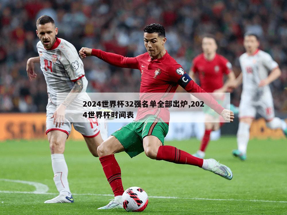 2024世界杯32强名单全部出炉,2024世界杯时间表